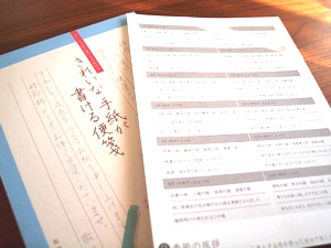 手紙の書き方が解説された差し込み文書