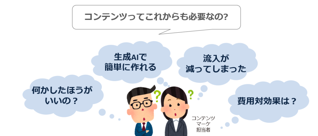 コンテンツ制作に悩むマーケティング担当者